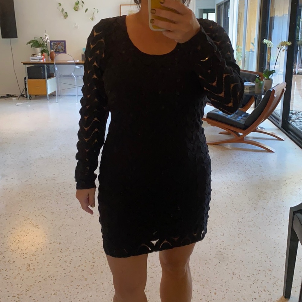 Black mini dress